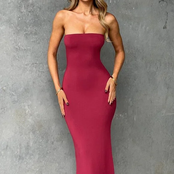 Emery Midi Dress - Cherry - Picture 1 of 2